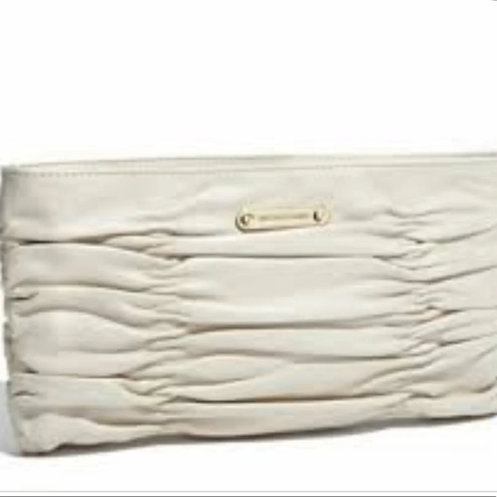 Michael Kors Webster Ruched Leather Wallet Clutch